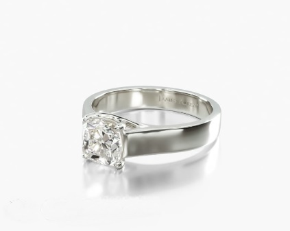3.3mm Cross Prong Solitaire Engagement Ring