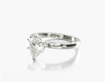 Pear 2mm Comfort Fit Solitaire Engagement Ring (Six Prong)
