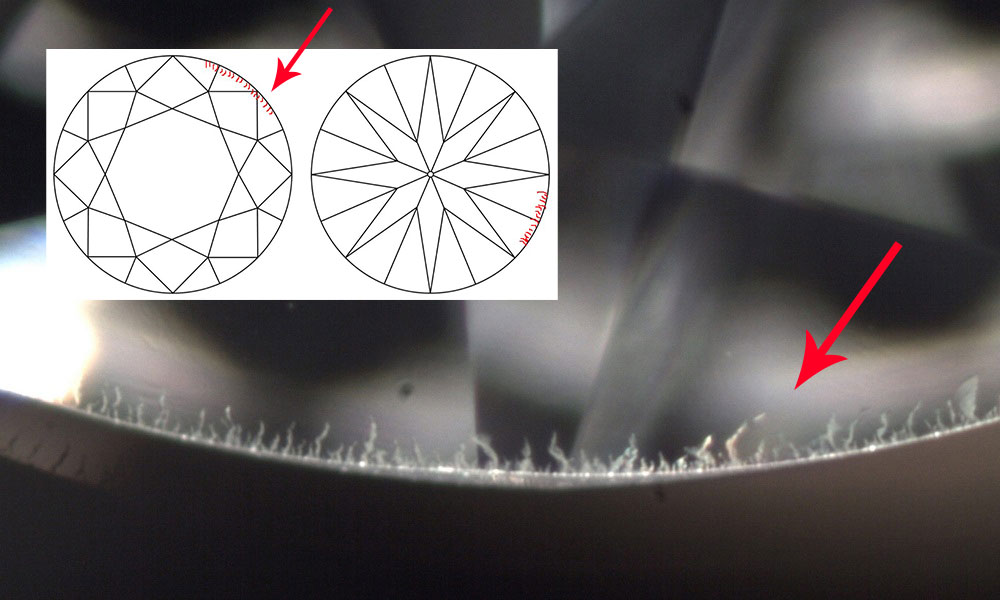 Types of Diamond Inclusions to Avoid - Bearding in Diamonds