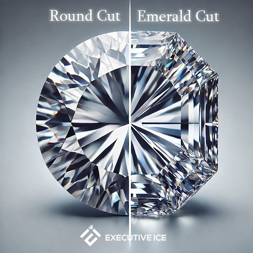 round cut diamond VS emerald cut diamond