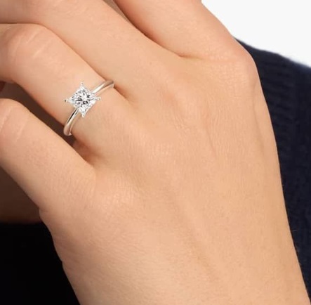 Classic Four-Prong Solitaire Engagement Ring in 14k White Gold