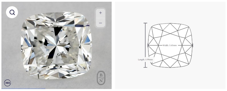 GIA 1.00 Carat Cushion Diamond