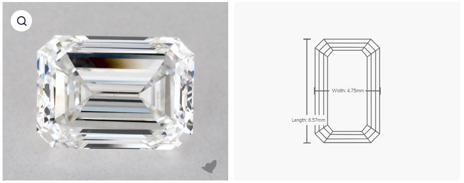 GIA 1.00 Carat Emerald Diamond
