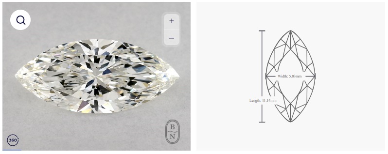 GIA 1.01 Carat Marquise Diamond